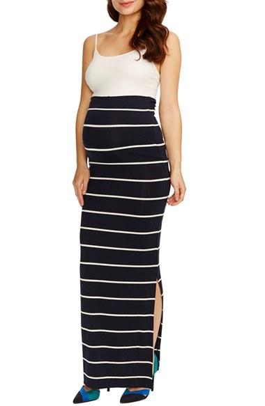 Women's Rosie Pope 'jessica' Stripe Maternity Maxi Skirt