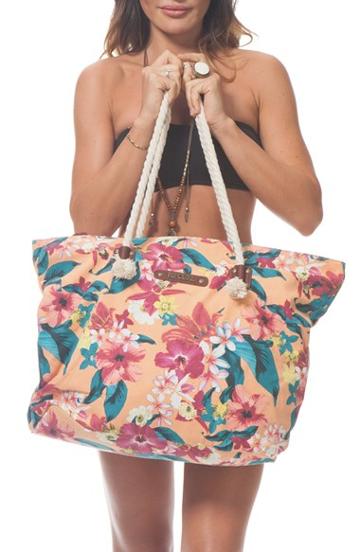 Rip Curl 'paradiso' Tropical Print Beach Bag