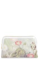 Ted Baker London Relliee Floral Cosmetics Case, Size - White