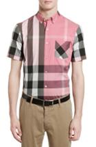 Men's Burberry Thornaby Trim Fit Check Sport Shirt - Pink