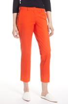 Petite Women's Halogen Crop Stretch Cotton Pants P - Orange