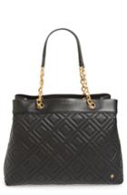 Tory Burch Lousia Lambskin Leather Tote - Beige