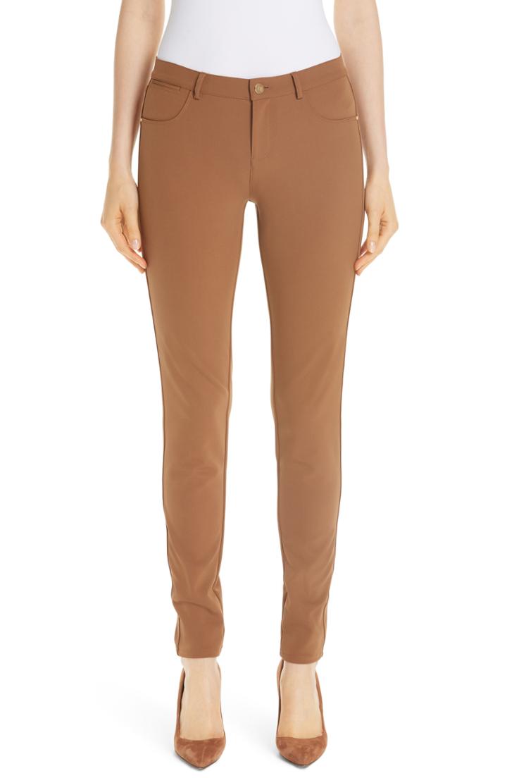 Women's Lafayette 148 New York Mercer Acclaimed Stretch Skinny Pants (similar To 14w) - Metallic