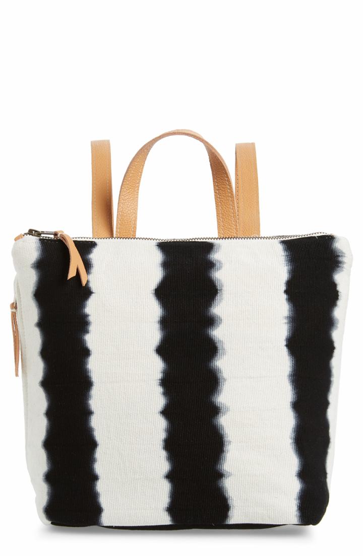 Mercado Global Mini Lorena Woven Backpack - Black