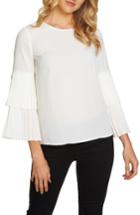 Women's 1.state Pleated Sleeve Blouse, Size - Ivory