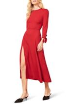 Women's Reformation Zelda Double Slit Dress - Red