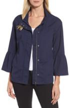 Women's Caslon Flare Sleeve Utility Jacket - Blue
