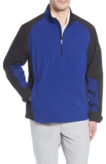 Men's Cutter & Buck 'summit' Weathertec Wind & Water Resistant Half Zip Jacket - Blue