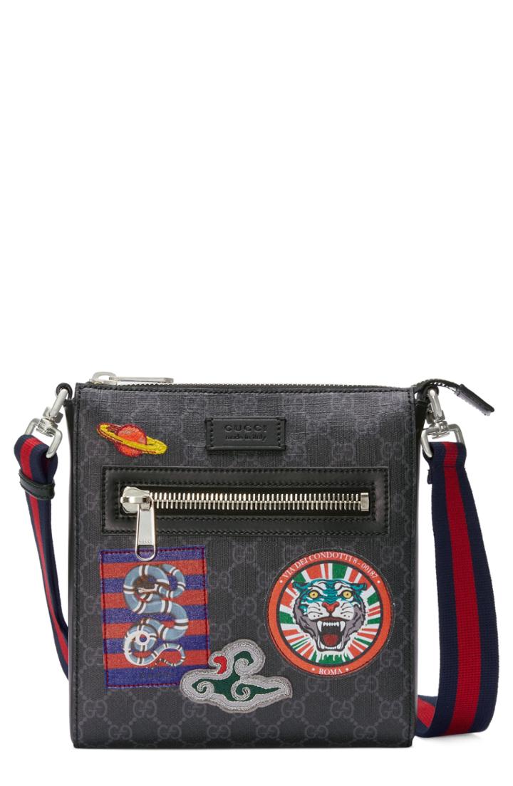 Men's Gucci Small Messenger Bag - Black
