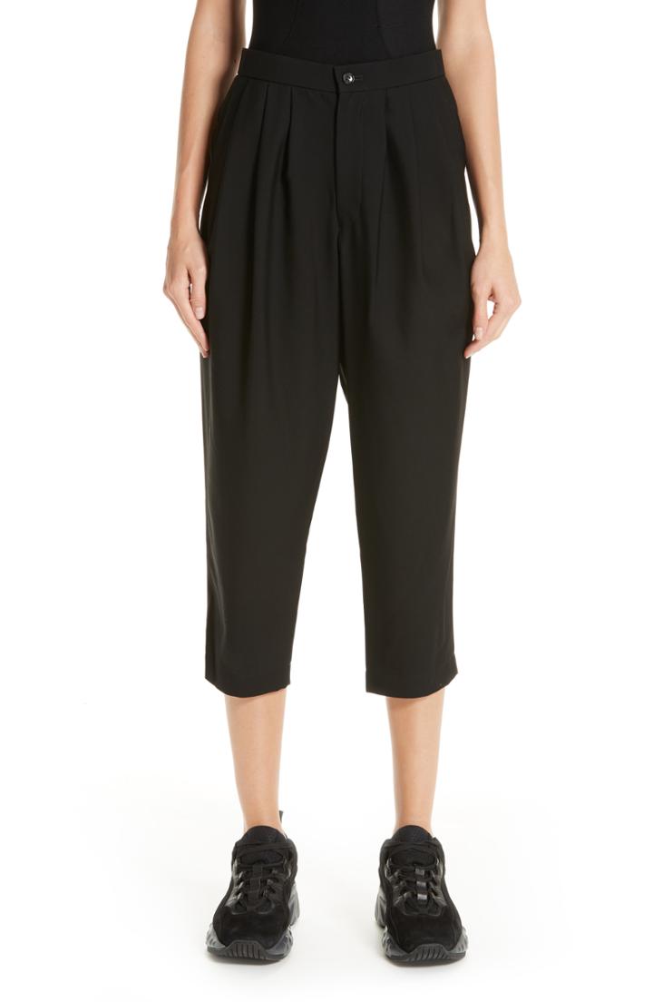 Women's Comme Des Garcons Pleated Wool & Cashmere Pants