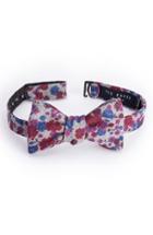 Men's Ted Baker London Floral Print Wool Bow Tie, Size - Red