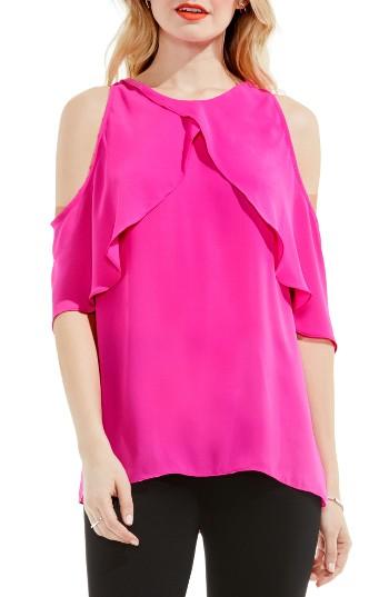 Women's Vince Camuto Ruffle Cold Shoulder Blouse