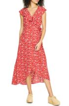 Women's Sanctuary Jolynn Faux Wrap Midi Dress - Red