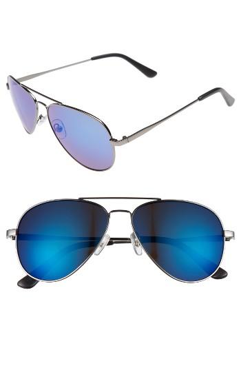 Men's 1901 Davis 59mm Aviator Sunglasses - Gunmetal/ Blue