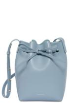 Mansur Gavriel Mini Leather Bucket Bag - Blue