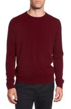 Men's Nordstrom Men's Shop Cashmere Crewneck Sweater, Size - Burgundy