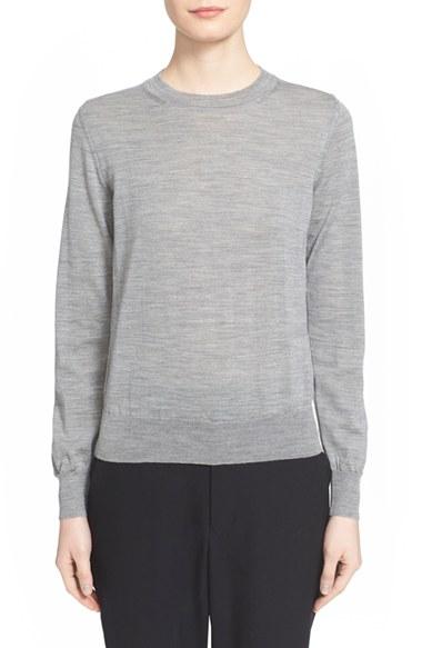 Women's Comme Des Garcons Crewneck Wool Pullover - Grey