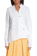 Women's Ji Oh Jay Asymmetrical Cotton Poplin Shirt - White