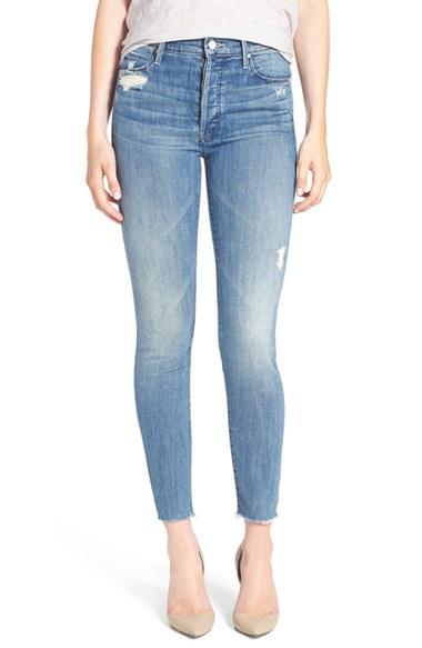 Women's Mother The Stunner Frayed Ankle Skinny Jeans