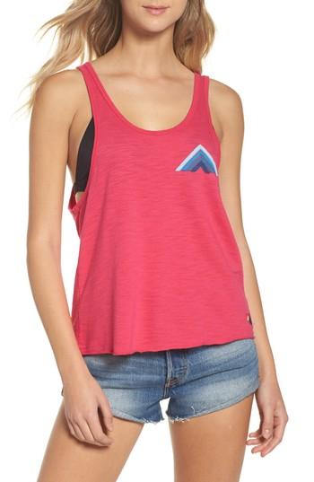 Women's Aviator Nation Mountain Stripe Tank - Pink