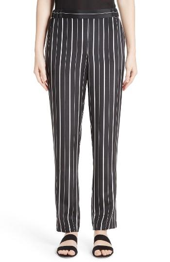 Women's St. John Collection Sahara Stripe Stretch Silk Pants