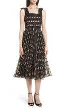 Women's Grey Jason Wu Fil Coupe Midi Dress - Black