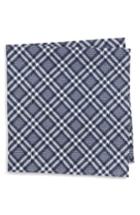 Men's Nordstrom Men's Shop Palo Plaid Pocket Square, Size - Blue
