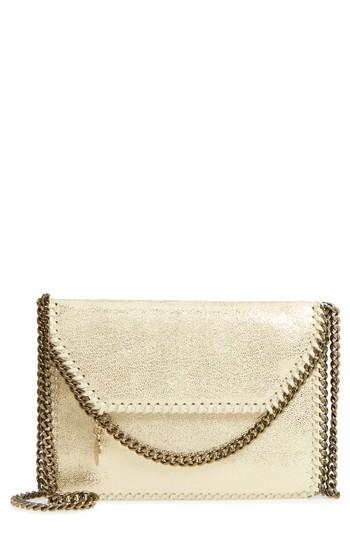 Stella Mccartney Metallic Faux Leather Crossbody Bag - Yellow