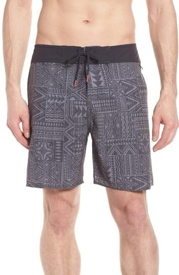 Men's Cova Diamond Head Board Shorts - Black