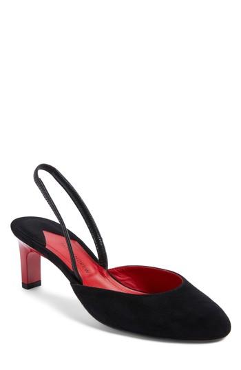 Women's Paul Andrew Celestine Slingback Pump .5us / 38.5eu - Black