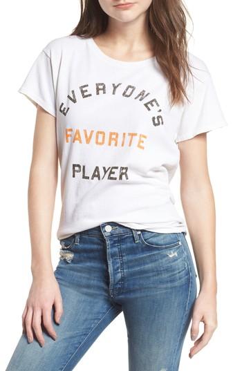 Women's Junk Food Everyone's Favorite Player Tee, Size - White