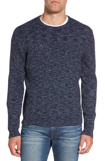 Men's Nordstrom Men's Shop Donegal Space Dye Nep Sweater - Blue