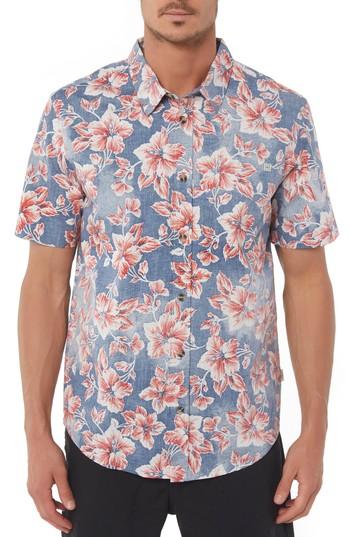 Men's Jack O'neill Luau Regular Fit Short Sleeve Sport Shirt, Size - Blue