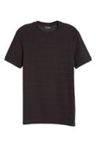 Men's Emporio Armani Stripe Stretch Crewneck T-shirt - Black