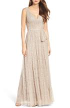 Women's Vera Wang Lace Fit & Flare Gown
