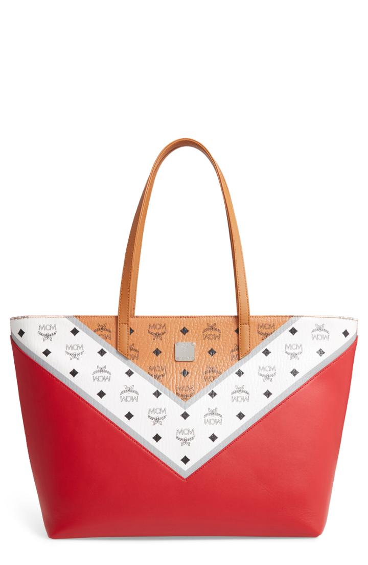 Mcm Medium Movement Shopper - Red