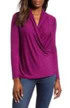 Women's Gibson Surplice Stripe Top - Pink