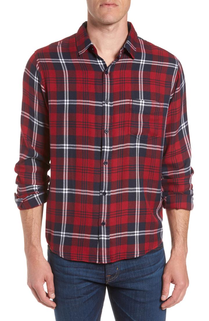 Men's Rails Lennox Sport Shirt, Size - Red