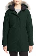 Women's Canada Goose Victoria Down Parka With Genuine Coyote Fur Trim (0) - Green