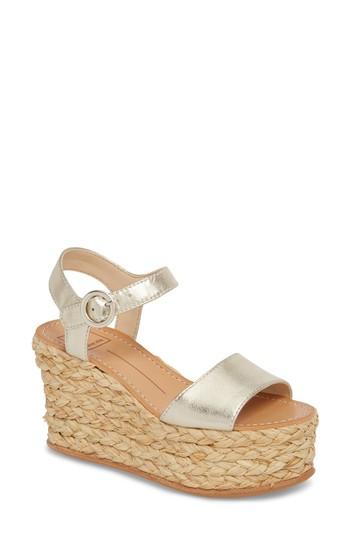 Women's Dolce Vita Dane Espadrille Wedge Sandal M - Metallic