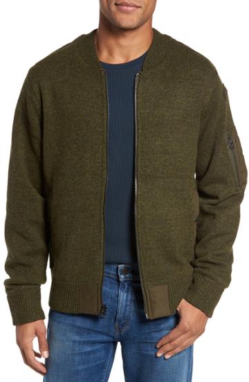 Men's Schott Nyc Ma-1 Sweater Jacket