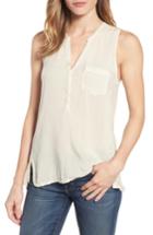 Women's Lucky Brand Mixed Media Top - White