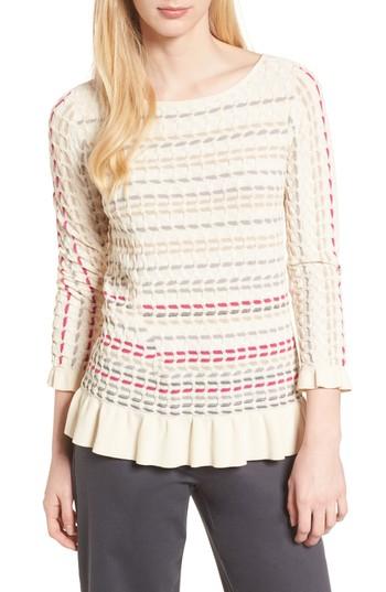 Women's Nic+zoe Saffron Stitch Sweater - Beige