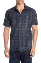 Men's Patagonia 'back Step' Regular Fit Check Short Sleeve Sport Shirt - Blue