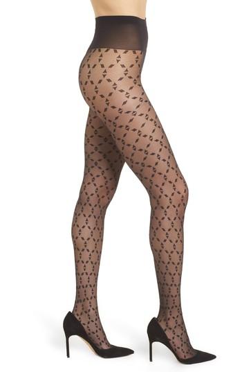 Women's Oroblu Graphic Puzzle Tights - Black
