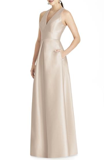 Women's Alfred Sung Sleeveless Sateen Gown