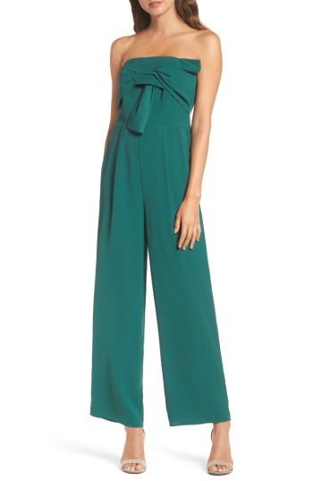 Women's 19 Cooper Strapless Crepe Jumpsuit - Green