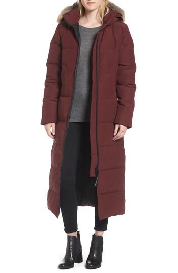 Women's Canada Goose 'mystique' Regular Fit Down Parka With Genuine Coyote Fur Trim (0) - Purple