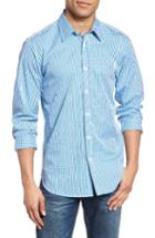 Men's Jeremy Argyle Fitted Check Sport Shirt - Blue