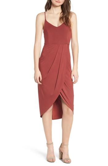 Women's Soprano Pleated Body-con Dress - Brown